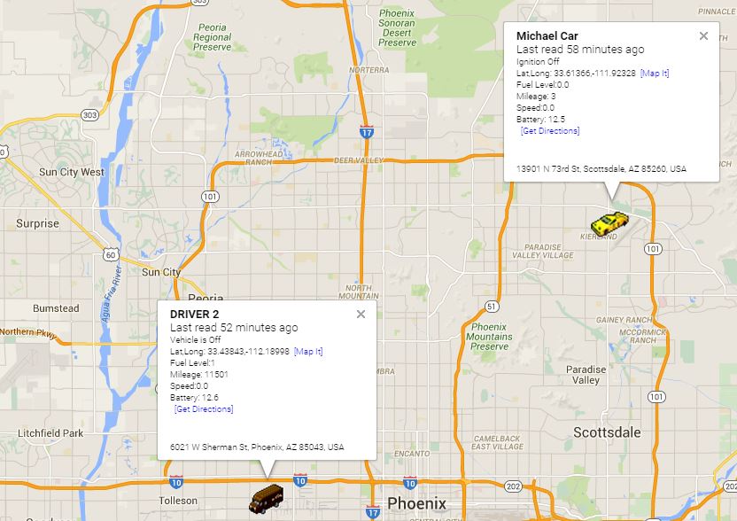 GPS fleet example