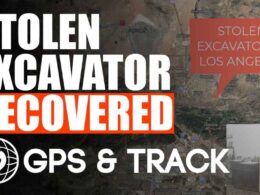 excavator recovered with GPS tracker